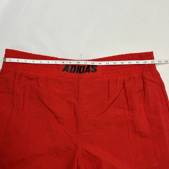 Vintage Adidas Shorts Athletic Nylon Trefoil Spellout Soccer 80s 90s MENS XL - Picture 3 of 10